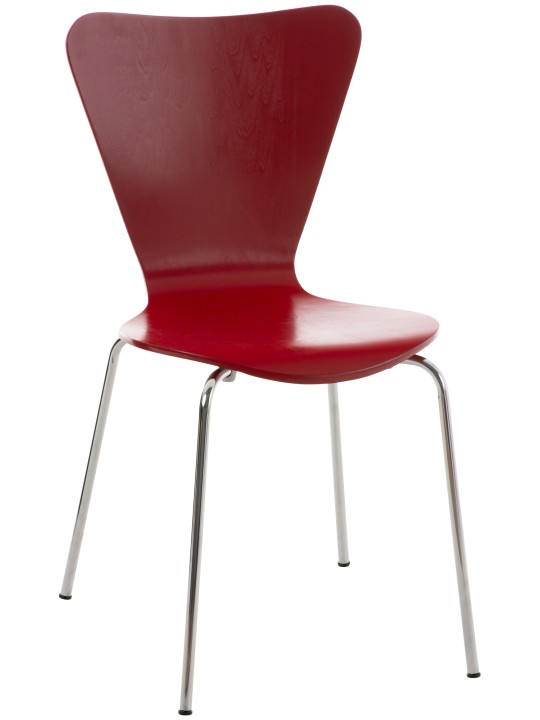 Chaise visiteur Calisto, rouge