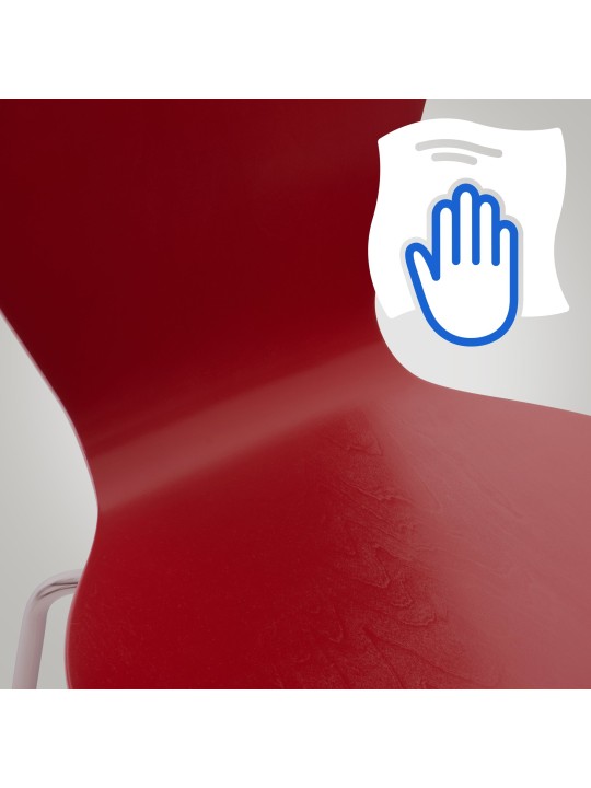 Chaise visiteur Calisto, rouge