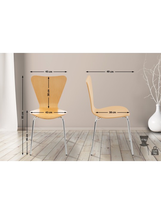 Chaise visiteur Calisto, naturel