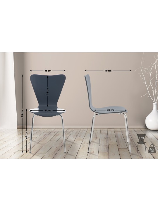 Chaise visiteur Calisto, gris