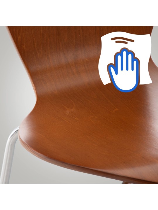 Chaise visiteur Calisto, brun