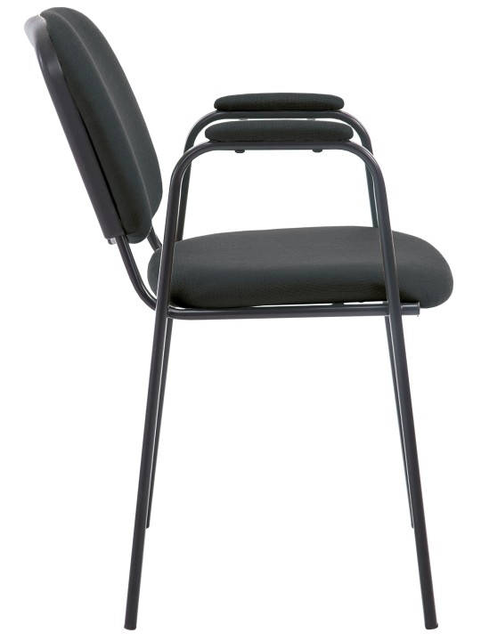 Chaise visiteur Ken PRO tissu, noir