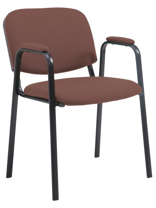 Chaise visiteur Ken PRO tissu, brun