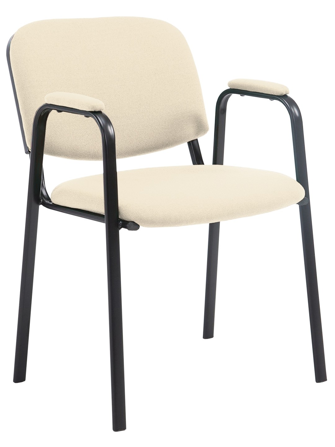 Chaise visiteur Ken PRO tissu, crème