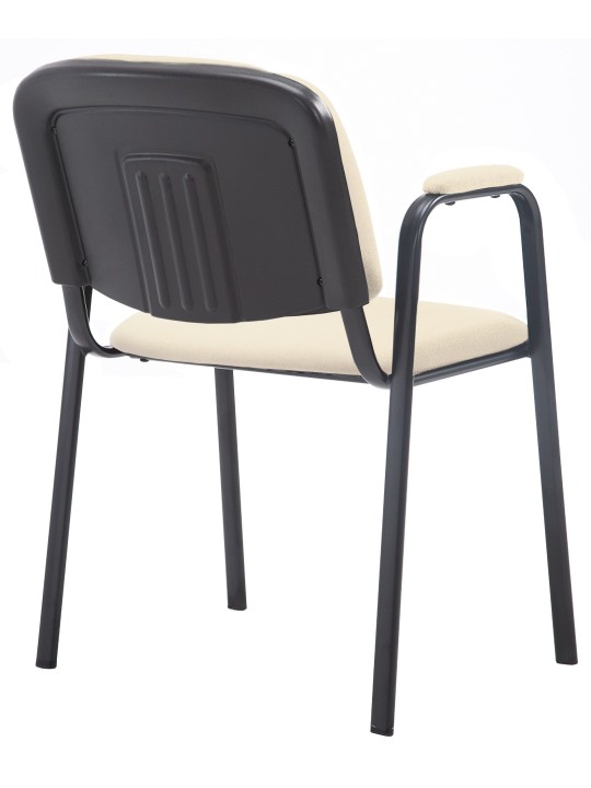 Chaise visiteur Ken PRO tissu, crème