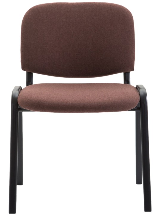 Chaise visiteur Ken V2 en tissu, brun