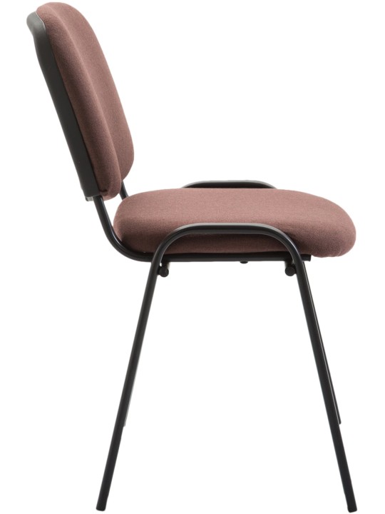 Chaise visiteur Ken V2 en tissu, brun