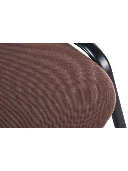 Chaise visiteur Ken V2 en tissu, brun