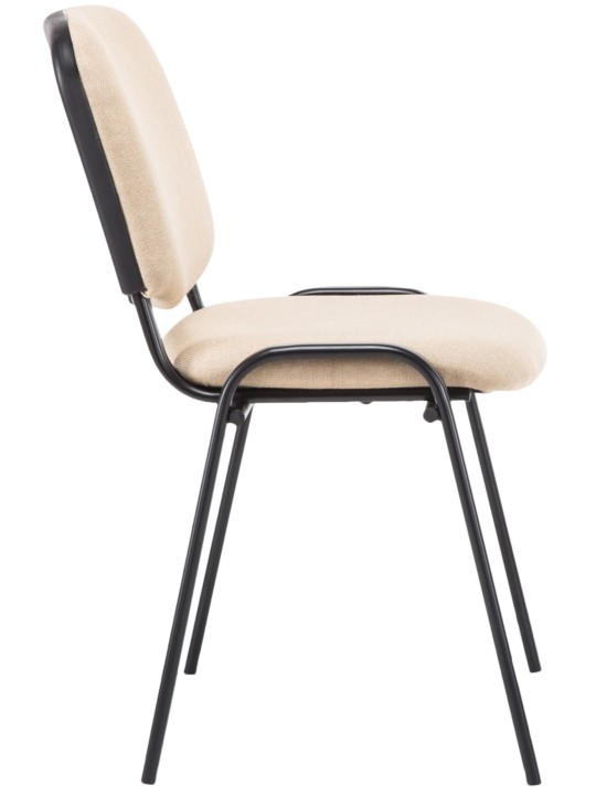Chaise visiteur Ken V2 en tissu, crème