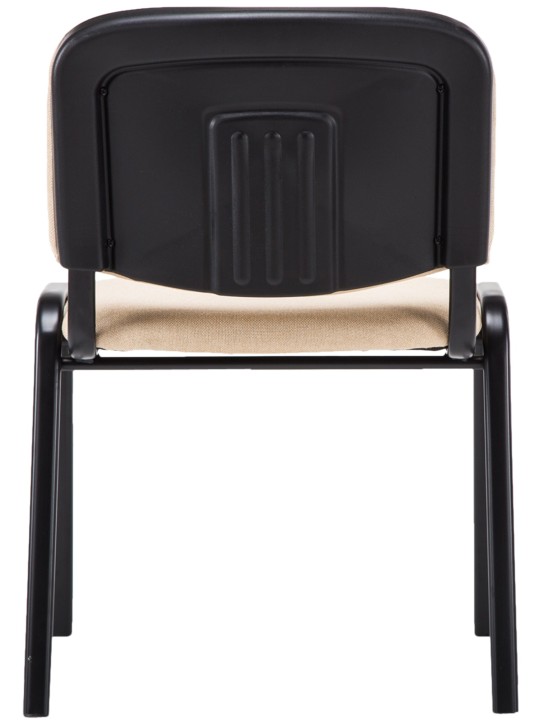 Chaise visiteur Ken V2 en tissu, crème