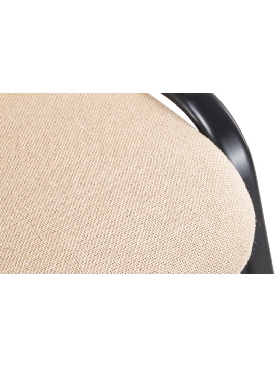 Chaise visiteur Ken V2 en tissu, crème