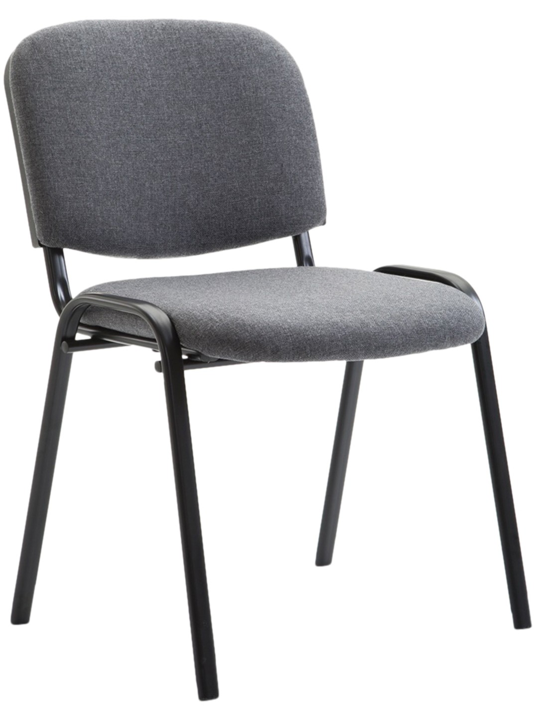 Chaise visiteur Ken V2 en tissu, gris