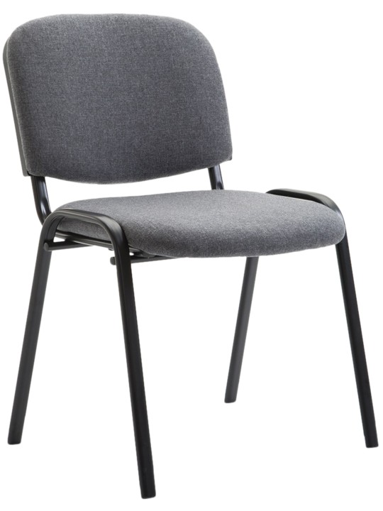 Chaise visiteur Ken V2 en tissu, gris