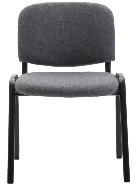 Chaise visiteur Ken V2 en tissu, gris