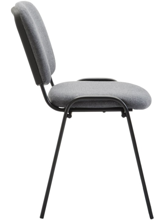 Chaise visiteur Ken V2 en tissu, gris