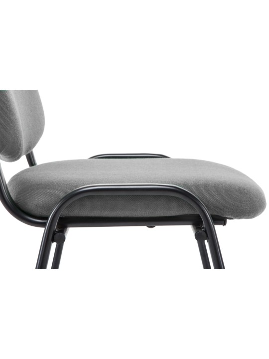 Chaise visiteur Ken V2 en tissu, gris