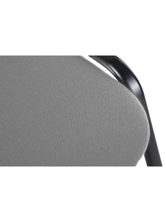 Chaise visiteur Ken V2 en tissu, gris