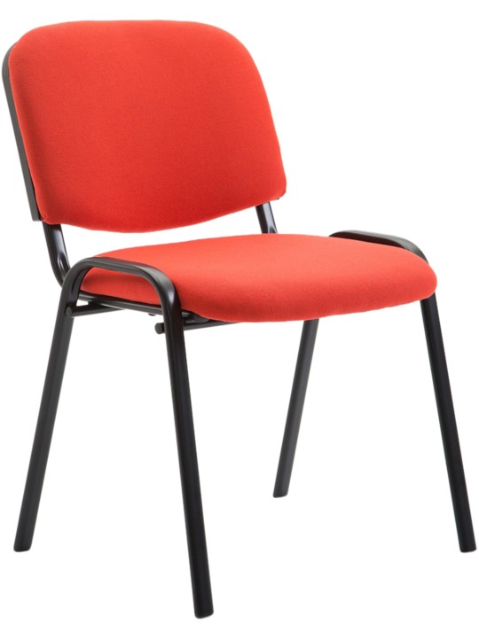 Chaise visiteur Ken V2 en tissu, rouge