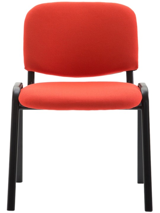 Chaise visiteur Ken V2 en tissu, rouge