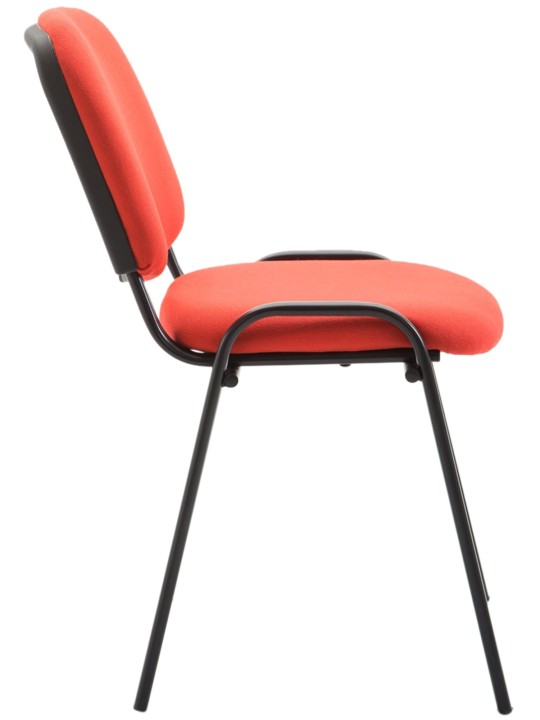 Chaise visiteur Ken V2 en tissu, rouge