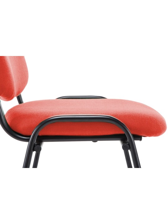 Chaise visiteur Ken V2 en tissu, rouge