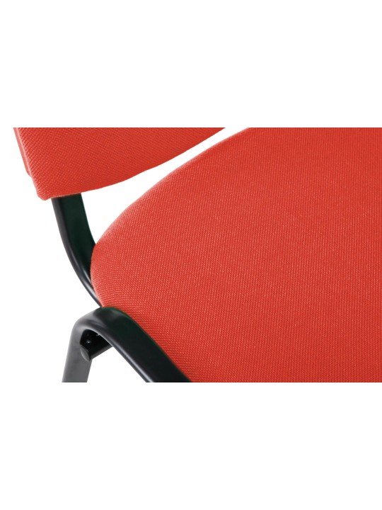 Chaise visiteur Ken V2 en tissu, rouge