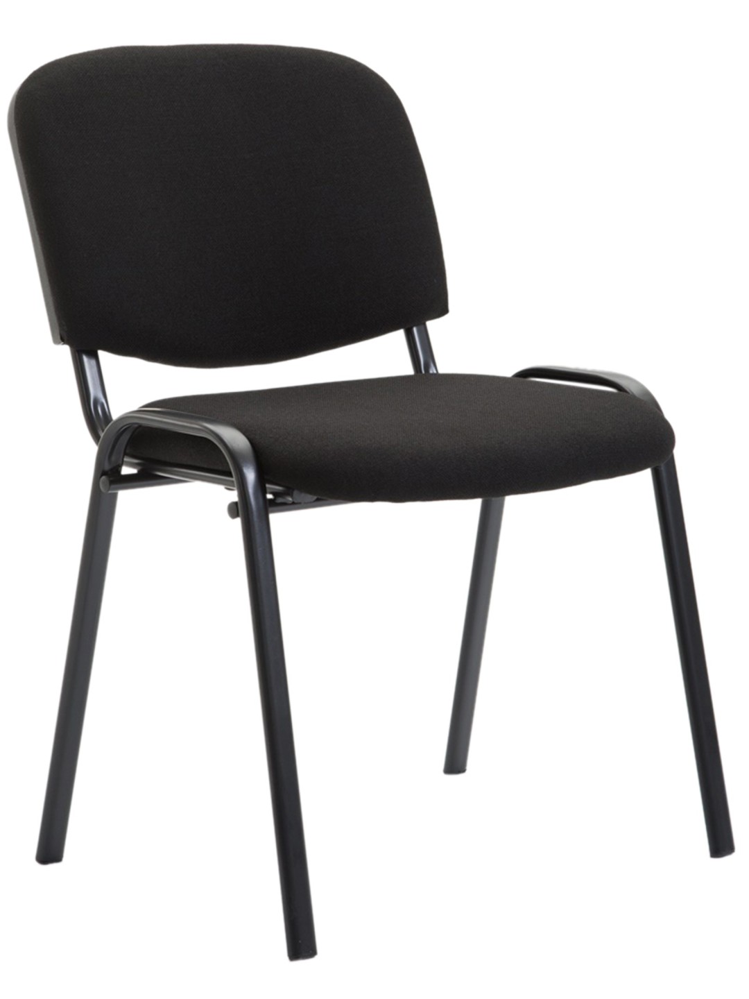 Chaise visiteur Ken V2 en tissu, noir