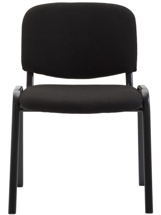 Chaise visiteur Ken V2 en tissu, noir