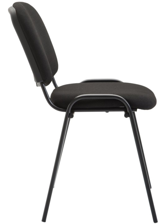 Chaise visiteur Ken V2 en tissu, noir