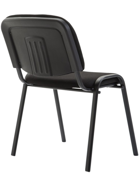 Chaise visiteur Ken V2 en tissu, noir