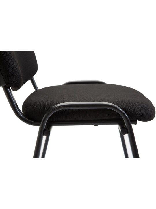 Chaise visiteur Ken V2 en tissu, noir