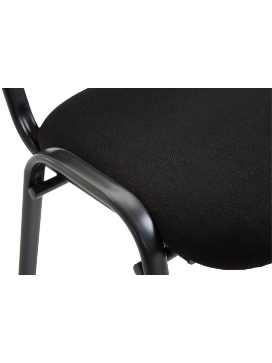 Chaise visiteur Ken V2 en tissu, noir