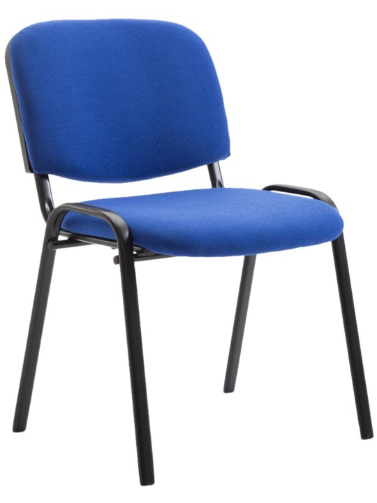 Chaise visiteur Ken V2 en tissu, bleu