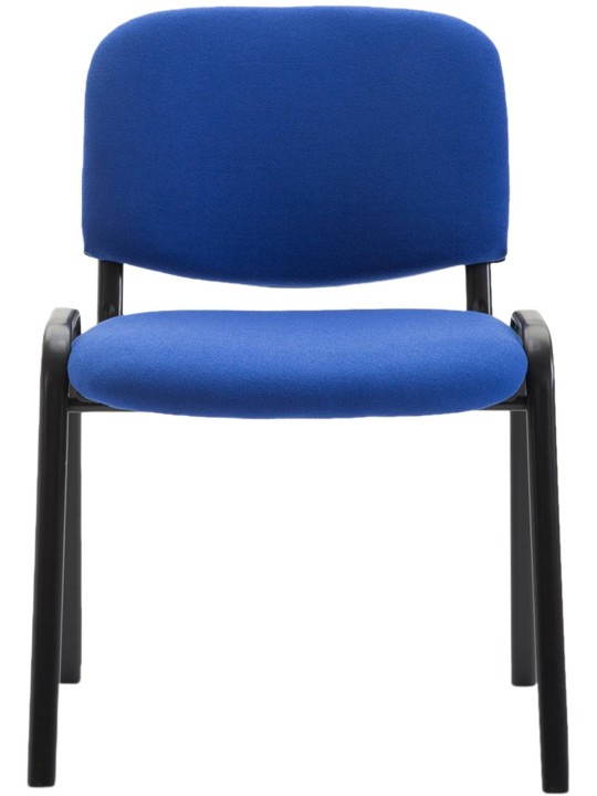 Chaise visiteur Ken V2 en tissu, bleu