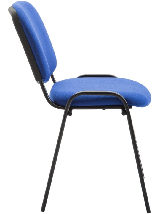 Chaise visiteur Ken V2 en tissu, bleu