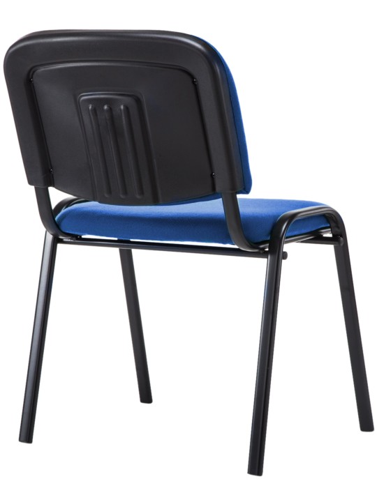 Chaise visiteur Ken V2 en tissu, bleu