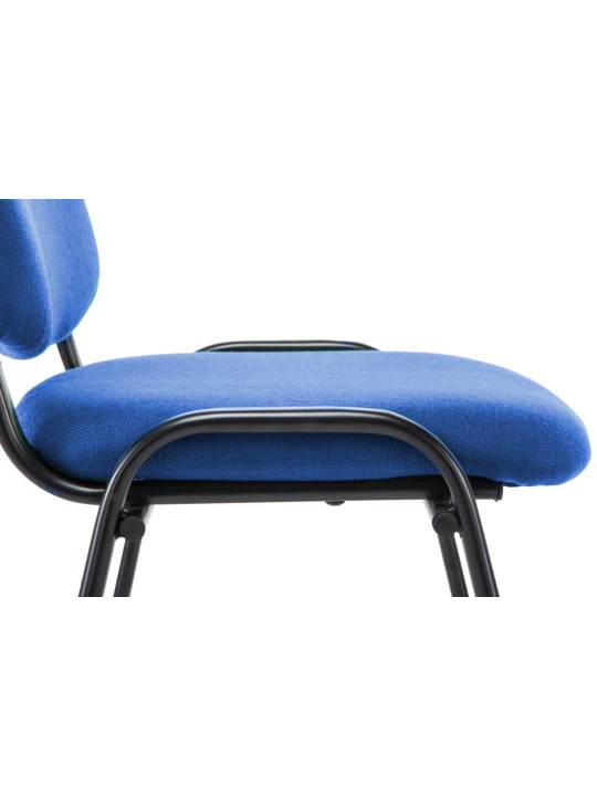 Chaise visiteur Ken V2 en tissu, bleu