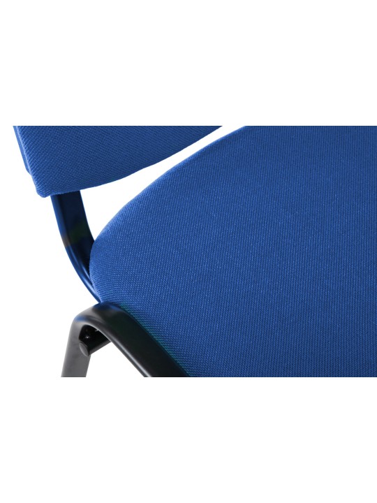 Chaise visiteur Ken V2 en tissu, bleu