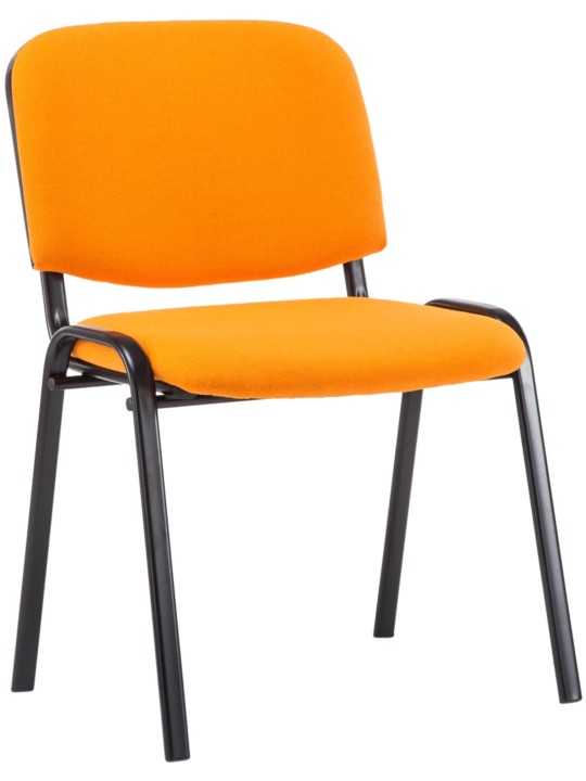 Chaise visiteur Ken V2 en tissu, orange