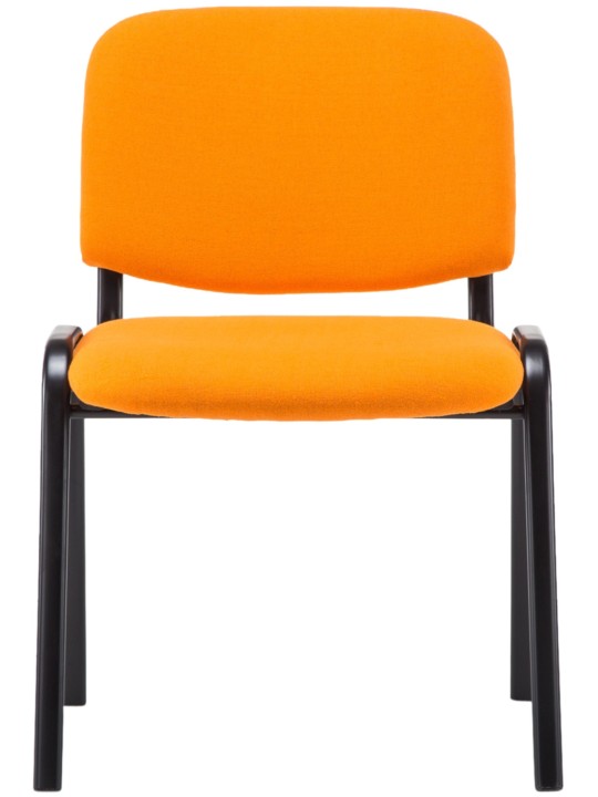 Chaise visiteur Ken V2 en tissu, orange