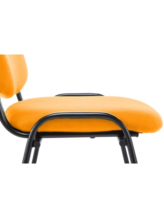 Chaise visiteur Ken V2 en tissu, orange
