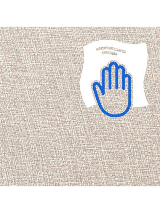 Chaise à bascule Morelia tissu noyer, crème Chaise à bascule Morelia tissu noyer, crème