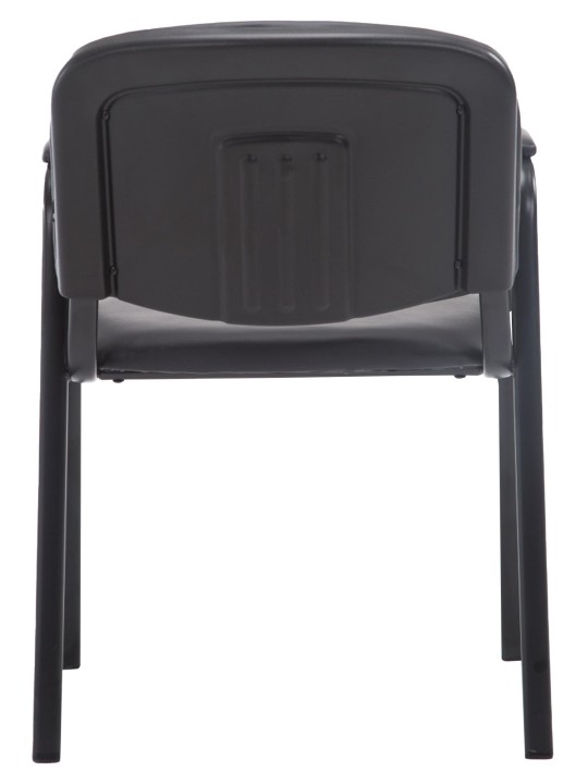 Chaise visiteur Ken PRO cuir artificiel, noir