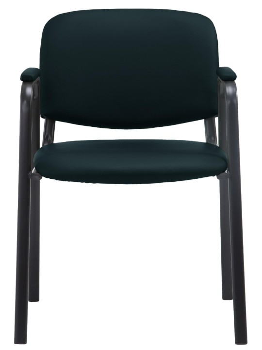 Chaise visiteur Ken PRO cuir artificiel, noir