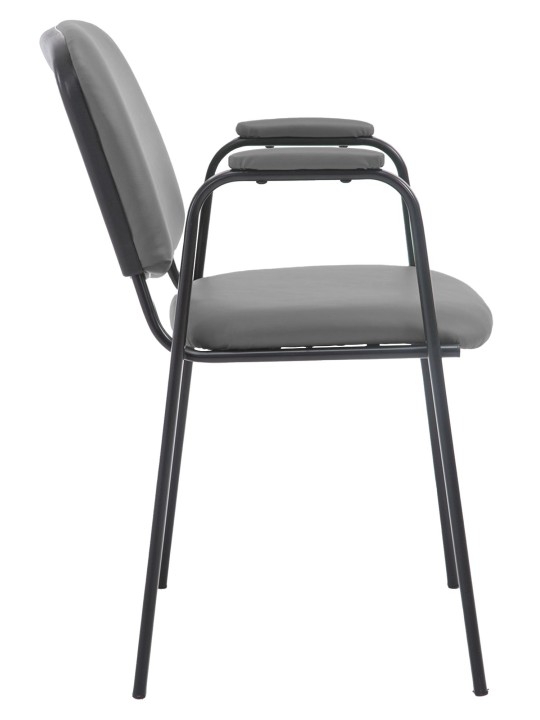 Chaise visiteur Ken PRO cuir artificiel, gris Chaise visiteur Ken PRO cuir artificiel, gris