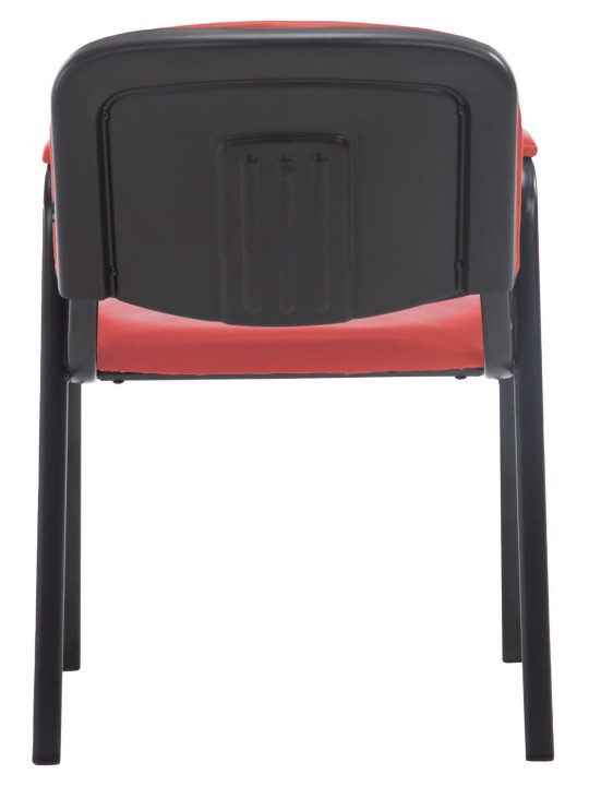 Chaise visiteur Ken PRO cuir artificiel, rouge
