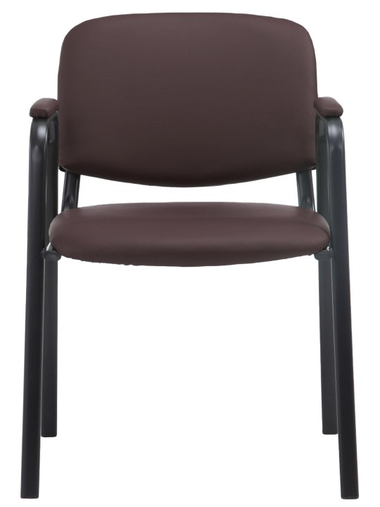 Chaise visiteur Ken PRO cuir artificiel, brun