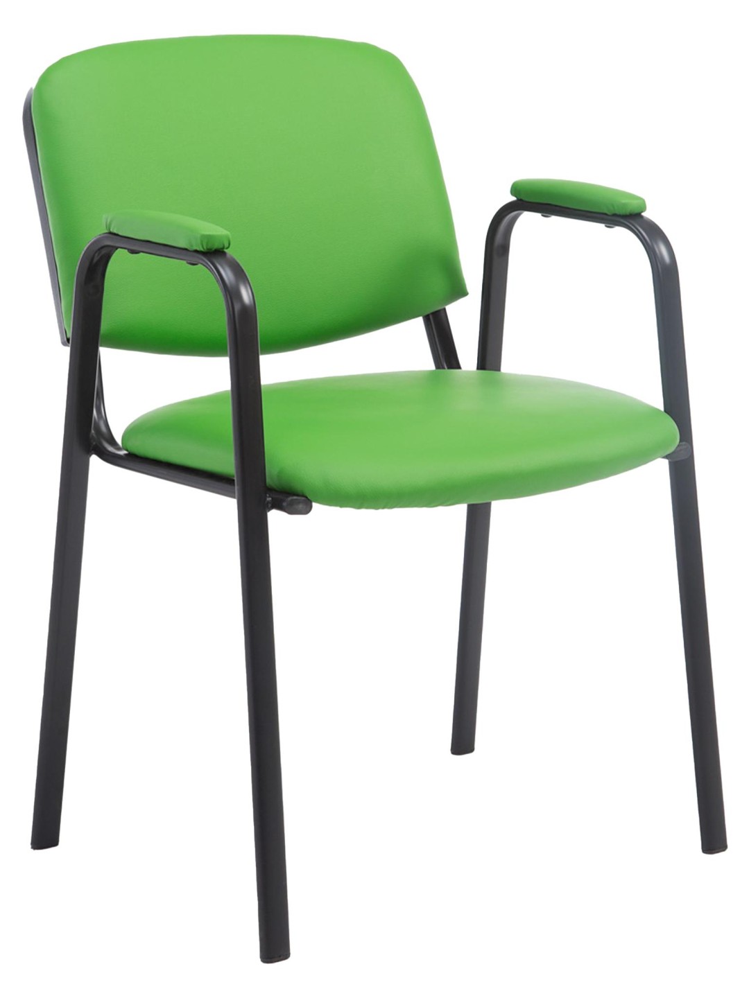 Chaise visiteur Ken PRO cuir artificiel, vert