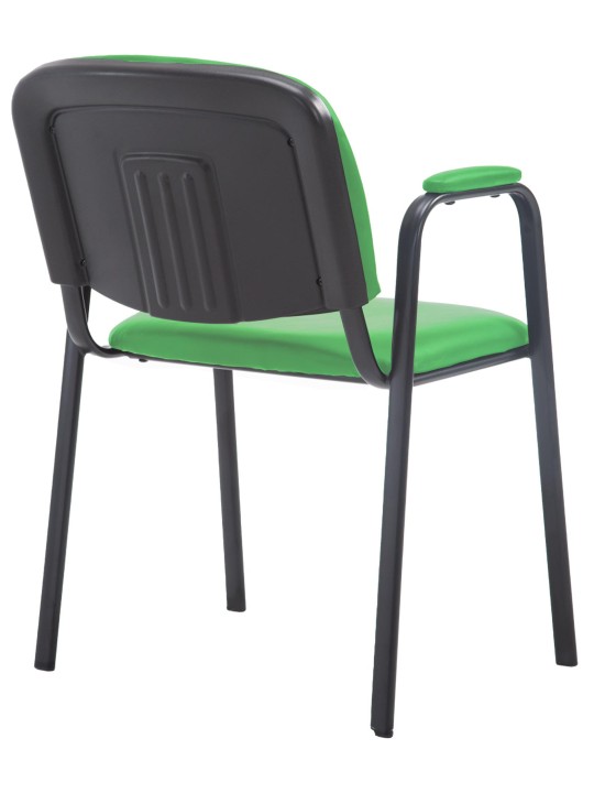 Chaise visiteur Ken PRO cuir artificiel, vert