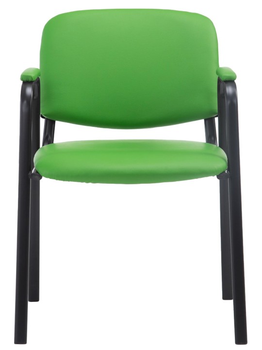 Chaise visiteur Ken PRO cuir artificiel, vert